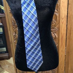 EUC J Crew blue plaid tie
